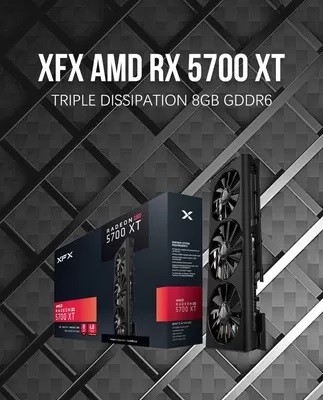 2560 tarjeta gráfica de Radeon Rx 5700 Xt de los corazones, tarjeta gráfica de la explotación minera 8GB GDDR6 de ETH